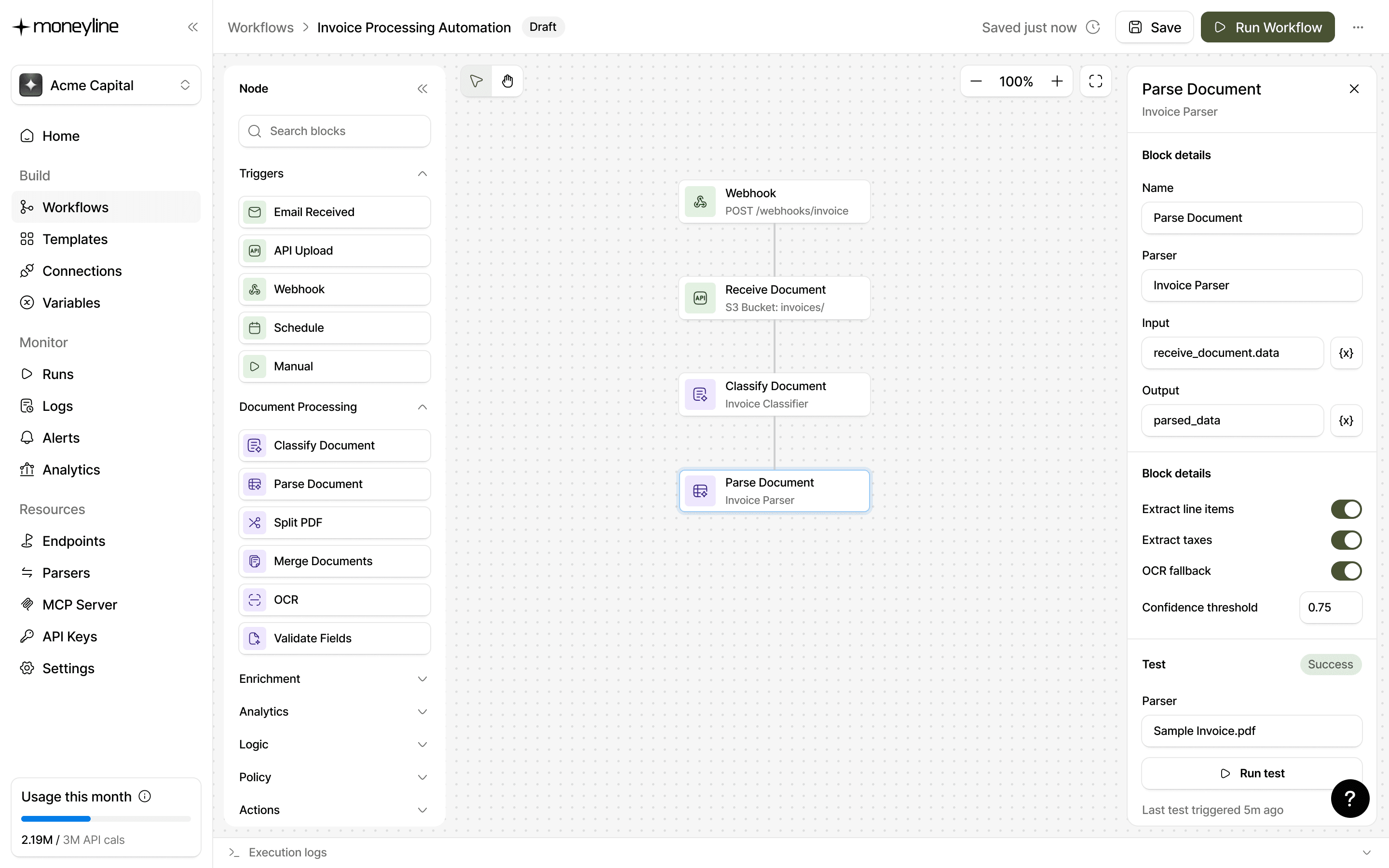 Moneyline, One open-source platform for every financial document a funder reads